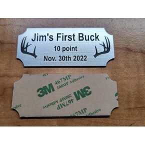 محفور مخصص 1.25 × 3 الفضة الفضية 1st باك اسم لوحة اللوحة + قرص القصص لقطات القصص الأولى أو باك لقطة بواسطة صيد الكأس إضافة النص الخاص بك هنا الاسم والصياغة in Kuwait