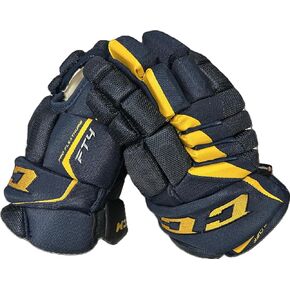 C C M HG FT4 Junior Hockey Gloves-Navy/Gold-Size 10 in Kuwait