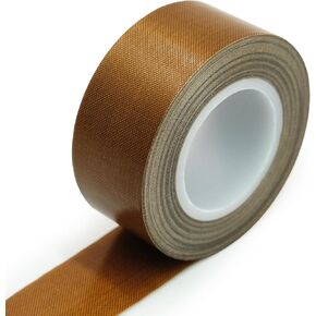 شريط Teflon ، شريط درجة حرارة عالية لآلة سدادات الفراغ ، سدادات الدافع اليدوي ، 1 بوصة × 33 قدم × 0.18 ملم in Kuwait