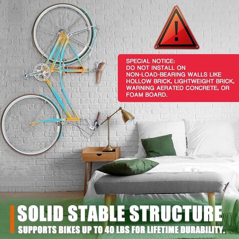 Geelin Wooden Bike Wall Mount أفقي دراجة جدار الجدار رف دراجة للدراجة لشقة المرآب المنزلي اجعل شقتك أكثر وضوحًا in Saudi Arabia