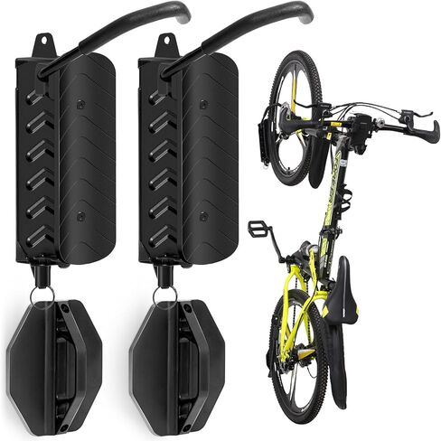 INNO STAGE 2-Pack Swivel Bike Wall Mount Rack, Heavy Duty Bike Rack, Garage Bike Rack & Indoor Bike Rack Solution, Bike Wall Hanger Holds 66 lbs, Space-Saving Vertical Storage for Bicycles in Kuwait
