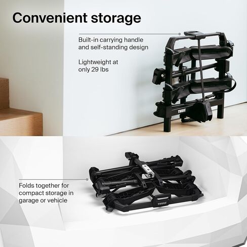 Thule Outpace 2 Bike Hitch Rack - Compact & Lightweight Platform Bike Rack - Foldable Design - Fits Most Bike Styles - 110lb Capacity 55lbs per Bike - 2" & 1.25" Hitch Compatibility in Saudi Arabia