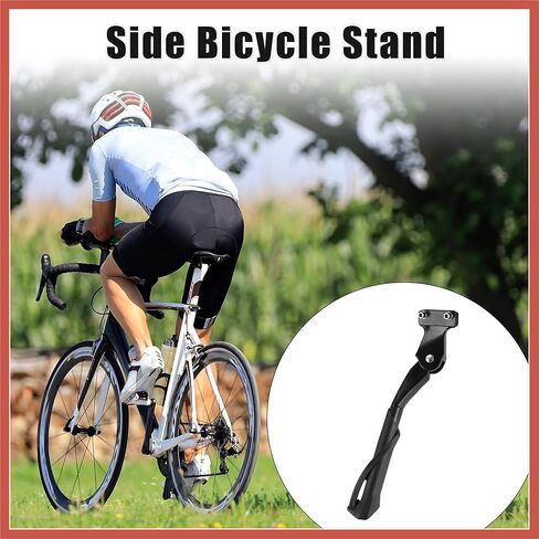 ACROPIX Fit 20-22 Inch Bicycles Adjustable Bicycle Stand with Central 2 Holes Non-Slip Side Stand Kickstand Bicycle for Mountain Bike E-Bike Trekking Car Parts in Saudi Arabia