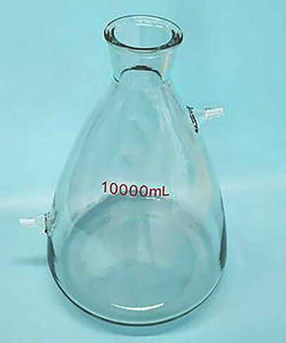 BMA-2500 Borosilicate Glass 2500 مل/2.5 لتر قارورة ترشيح جدار ثقيلة مع زجاجة تصفية الفراغ الجانبية -0.06mpa ، 125 مل -20 لتر in Kuwait