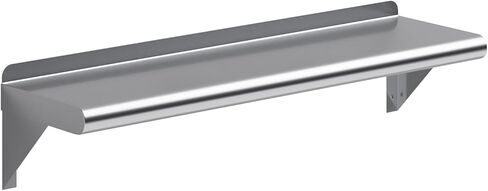 AmGood 8" X 30" Stainless Steel Wall Shelf | Metal Shelving | Garage, Laundry, Storage, Utility Room | Restaurant, Commercial Kitchen | NSF in Kuwait