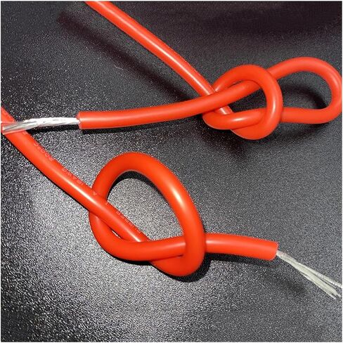 UL (PVC) Wire and Cable Silicone Wires Tinned Copper Soft Silicone Wire 14AWG Insulated Wire 14 AWM Super Soft High Temperature Wire 3000V(Red,5 Meters_14 AWG) in Saudi Arabia