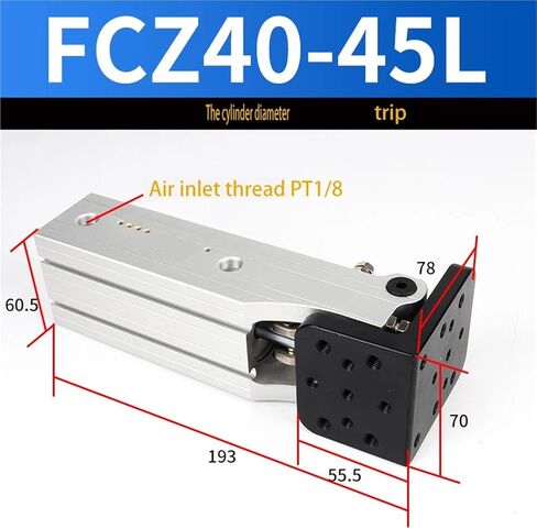 1pcs Pneumatic Side Pose Hinge Turning Cylinder Manipulator Accessories DHRC32-30/DHRC32-30ZB/DHRC32-30LB/FCZ20-20ZB/Z32-40L/Z40-45L(FCZ40-45L) in Saudi Arabia