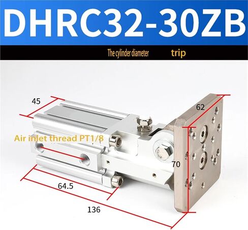 1pcs Pneumatic Side Pose Hinge Turning Cylinder Manipulator Accessories DHRC32-30/DHRC32-30ZB/DHRC32-30LB/FCZ20-20ZB/Z32-40L/Z40-45L(FCZ40-45L) in Saudi Arabia