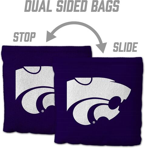 YouTheFan Officially-Licensed NCAA Set of 8 Cornhole Bags - All Weather Dual Sided Slide & Stop - Regulation Size with Carry case in Saudi Arabia