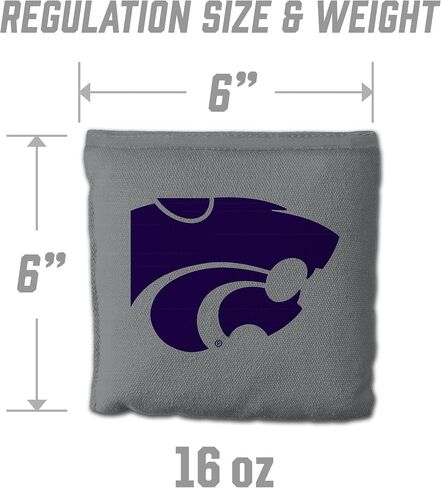 YouTheFan Officially-Licensed NCAA Set of 8 Cornhole Bags - All Weather Dual Sided Slide & Stop - Regulation Size with Carry case in Saudi Arabia