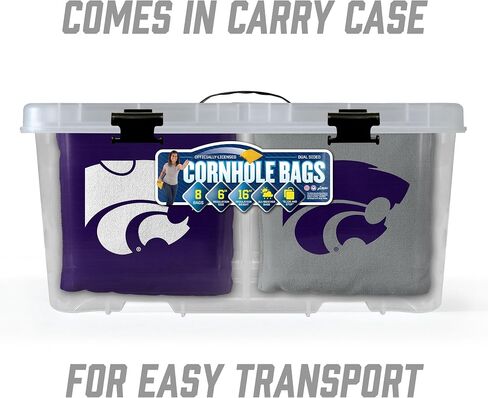 YouTheFan Officially-Licensed NCAA Set of 8 Cornhole Bags - All Weather Dual Sided Slide & Stop - Regulation Size with Carry case in Saudi Arabia