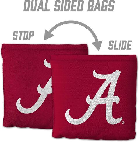 YouTheFan Officially-Licensed NCAA Set of 8 Cornhole Bags - All Weather Dual Sided Slide & Stop - Regulation Size with Carry case in Saudi Arabia