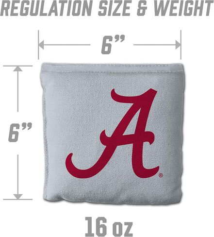 YouTheFan Officially-Licensed NCAA Set of 8 Cornhole Bags - All Weather Dual Sided Slide & Stop - Regulation Size with Carry case in Saudi Arabia