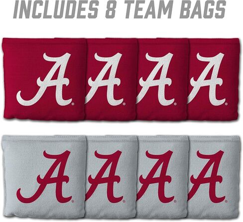YouTheFan Officially-Licensed NCAA Set of 8 Cornhole Bags - All Weather Dual Sided Slide & Stop - Regulation Size with Carry case in Saudi Arabia