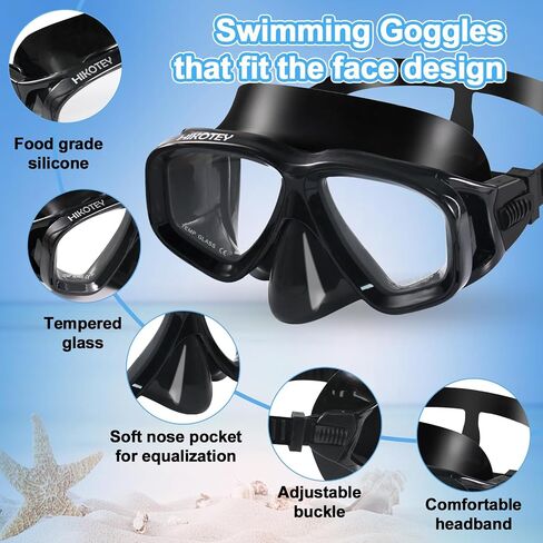 Snorkeling Set for Adults, Full Dry Snorkeling Mask Set for Adults, Anti-Fog Protection, Unisex,HD Panoramic View in Saudi Arabia