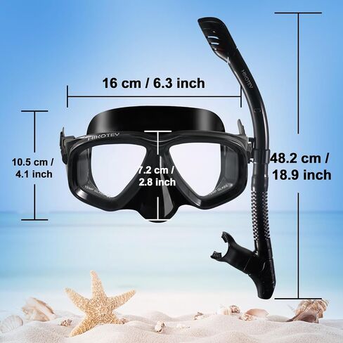 Snorkeling Set for Adults, Full Dry Snorkeling Mask Set for Adults, Anti-Fog Protection, Unisex,HD Panoramic View in Saudi Arabia
