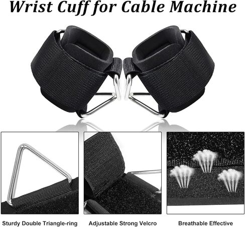 2Pack معصم الأصفاد لآلة الكابلات ، حشوة النيوبرين القابلة للتعديل ، مقاس واحد مناسب in Kuwait