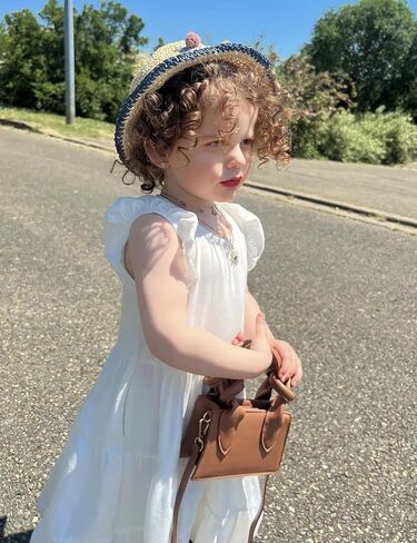 Arshiner Toddler Dress Girls Summer Ruffle Sleeve Tiered Swing Midi Casual Sundress with Pockets in Saudi Arabia