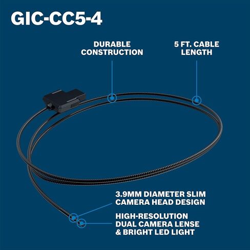 BOSCH GIC-CC5-4 Inspection Camera Cable - 5 Ft, High-Resolution, IP67 Durable Design for GIC4-23C & GIC5-27C in Saudi Arabia