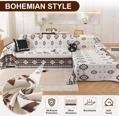 تغطي الأريكة المقطعية Ostepdecor قطعتين ، بطانية غطاء الأريكة على شكل L ، غطاء أريكة مقطعية قابلة للغسل ، صالة صالة أريكة حامية الأثاث للحيوانات الأليفة للكلاب (71 "x118" +91 "x134" ، الأزرق) in Kuwait