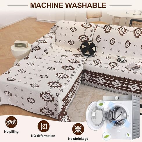 تغطي الأريكة المقطعية Ostepdecor قطعتين ، بطانية غطاء الأريكة على شكل L ، غطاء أريكة مقطعية قابلة للغسل ، صالة صالة أريكة حامية الأثاث للحيوانات الأليفة للكلاب (71 "x118" +91 "x134" ، الأزرق) in Kuwait