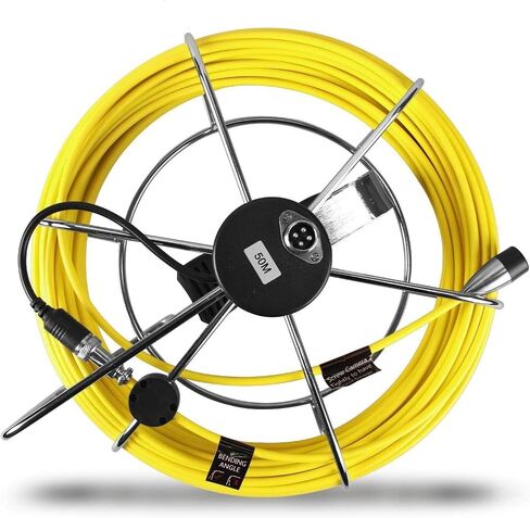 PRANITE Replacement Cable for Sewer Camera, 100FT/30M Pipe Camera Cable Waterproof, Semi-Rigid Materials, Compatible with Anysun, HBUDS, Models 7D1, 7D3A, 9D3A in Saudi Arabia