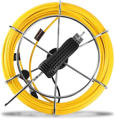 PRANITE Replacement Cable for Sewer Camera, 100FT/30M Pipe Camera Cable Waterproof, Semi-Rigid Materials, Compatible with Anysun, HBUDS, Models 7D1, 7D3A, 9D3A in Saudi Arabia
