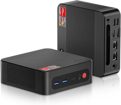 Mini PC AMD Ryzen 5 3550H, 16GB DDR4 512GB SSD, Radeon Vega 8 Graphics (1.2GHz), Mini Desktop Computer Dual LAN /WiFi5/BT5/Home Media Server in Kuwait