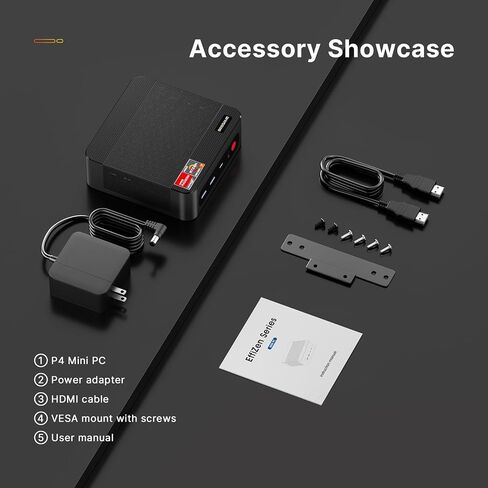Mini PC AMD Ryzen 5 3550H, 16GB DDR4 512GB SSD, Radeon Vega 8 Graphics (1.2GHz), Mini Desktop Computer Dual LAN /WiFi5/BT5/Home Media Server in Kuwait