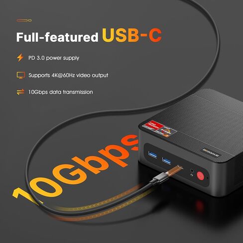 Mini PC AMD Ryzen 5 3550H, 16GB DDR4 512GB SSD, Radeon Vega 8 Graphics (1.2GHz), Mini Desktop Computer Dual LAN /WiFi5/BT5/Home Media Server in Kuwait