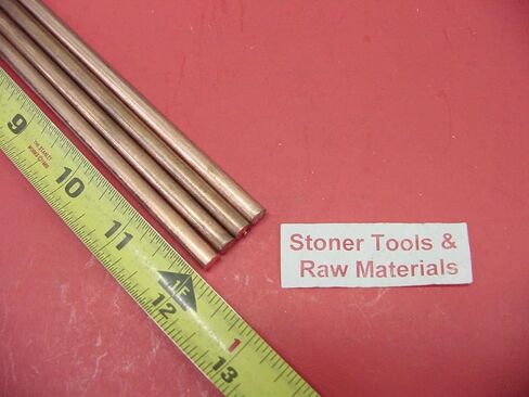 4 قطع 1/4 "C110 Copper Round Rod 12" Long H04 .250 "Cu New Orathe Bar Stock in Saudi Arabia