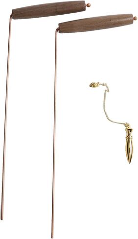 أدوات النحاس dowsing مع Walnut مقبض قضبان dowsing و pendulum مجموعة لإيجاد المياه الكشف عن الذهب المعادن البحث عن موقع العنصر المفقود in Saudi Arabia