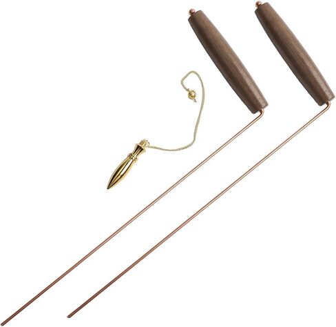 أدوات النحاس dowsing مع Walnut مقبض قضبان dowsing و pendulum مجموعة لإيجاد المياه الكشف عن الذهب المعادن البحث عن موقع العنصر المفقود in Saudi Arabia