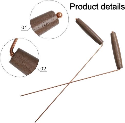 أدوات النحاس dowsing مع Walnut مقبض قضبان dowsing و pendulum مجموعة لإيجاد المياه الكشف عن الذهب المعادن البحث عن موقع العنصر المفقود in Saudi Arabia