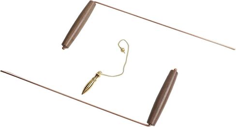 أدوات النحاس dowsing مع Walnut مقبض قضبان dowsing و pendulum مجموعة لإيجاد المياه الكشف عن الذهب المعادن البحث عن موقع العنصر المفقود in Saudi Arabia