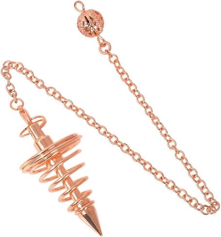 Professional Copper Dowsing Rods Metal Detecting Kit with Pendulum for Water Source Finder Treasure Hunting Tool Copper 22 Inch Length Adjustable L-Shape Design(4PCS) in Kuwait