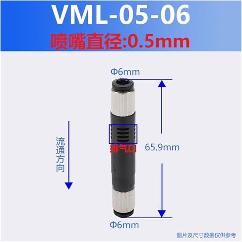 Direct-insert vacuum generator negative pressure tube pneumatic large flow VML0506/1006/1008/0704(VUH07-M54A) in Kuwait