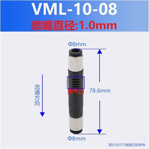 Direct-insert vacuum generator negative pressure tube pneumatic large flow VML0506/1006/1008/0704(VUH07-M54A) in Kuwait