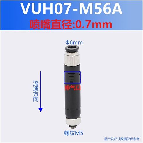 Direct-insert vacuum generator negative pressure tube pneumatic large flow VML0506/1006/1008/0704(VUH07-M54A) in Kuwait