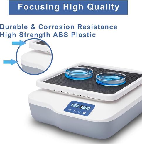 Shaker Digital Orbital Shaker 40-200 دورة في الدقيقة ، دوران معمل مع مؤقت (1min-19H59min) والوضع المستمر ، منصة 268x268mm ، شاشة LCD للخلط السائل والتأرجح in Saudi Arabia