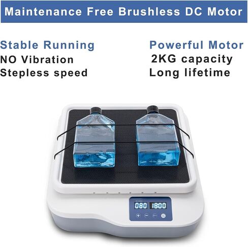 Shaker Digital Orbital Shaker 40-200 دورة في الدقيقة ، دوران معمل مع مؤقت (1min-19H59min) والوضع المستمر ، منصة 268x268mm ، شاشة LCD للخلط السائل والتأرجح in Saudi Arabia