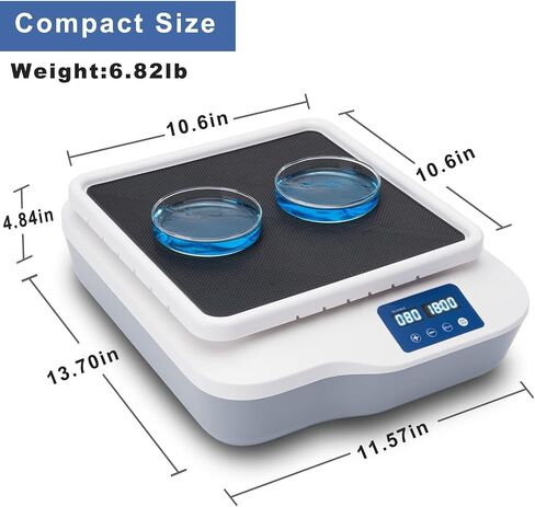 Shaker Digital Orbital Shaker 40-200 دورة في الدقيقة ، دوران معمل مع مؤقت (1min-19H59min) والوضع المستمر ، منصة 268x268mm ، شاشة LCD للخلط السائل والتأرجح in Saudi Arabia