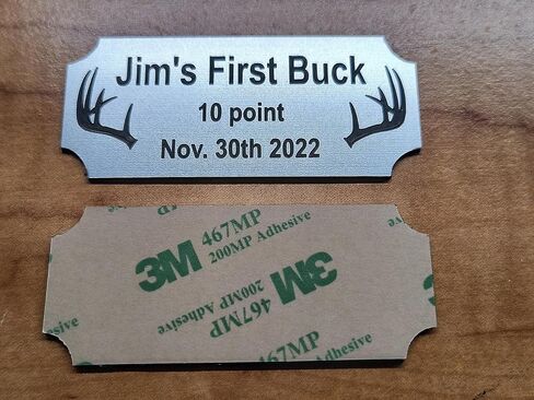 محفور مخصص 1.25 × 3 الفضة الفضية 1st باك اسم لوحة اللوحة + قرص القصص لقطات القصص الأولى أو باك لقطة بواسطة صيد الكأس إضافة النص الخاص بك هنا الاسم والصياغة in Kuwait