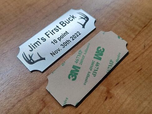 محفور مخصص 1.25 × 3 الفضة الفضية 1st باك اسم لوحة اللوحة + قرص القصص لقطات القصص الأولى أو باك لقطة بواسطة صيد الكأس إضافة النص الخاص بك هنا الاسم والصياغة in Kuwait