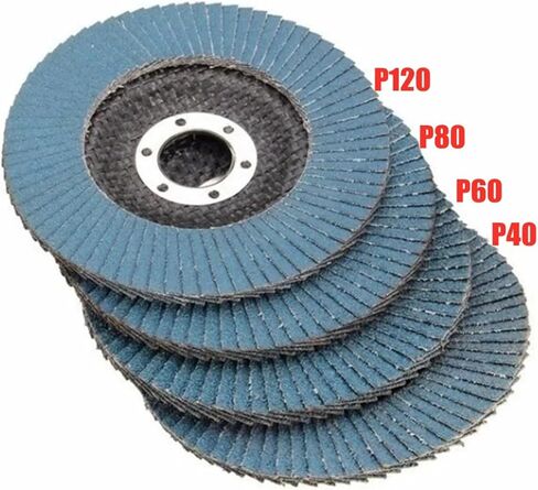 5pcs Flap Disc 115/125mm Sanding Disc Abrasive pad 40/60/80/120 Grit Grinding Wheels for Angle Grinder Metal Polishing(5pcs P120 Flap Disc,5Inch 125MM) in Saudi Arabia
