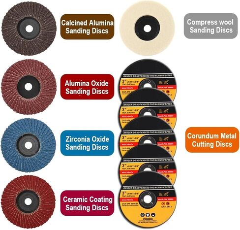 12V Angle Grinder Accessories Grinding Wheel Metal Cutting Disc HSS Carbide Cutting Polishing Sheet Kit(3pcs 2inch) in Saudi Arabia