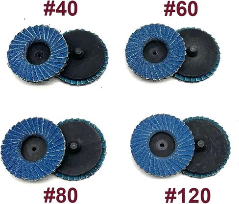 5pcs 2 بوصة قفل قفل تغيير سريع أقراص رفرف للموت ماندرج زركونيا شقة 40/60/80/120 عجلات الطحن الحبيبة (60 حصى 5pcs) in Saudi Arabia