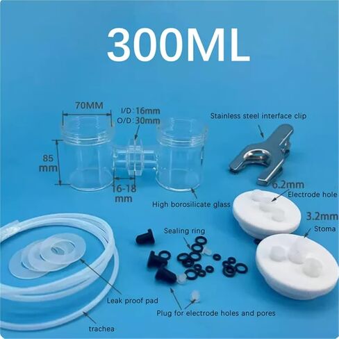 H-Type Interchangeable Membrane Electrolytic Cell Sealed Electrolytic Cell for Cup Microbial Two Chamber Reactor(Platinum Electrode) in Kuwait