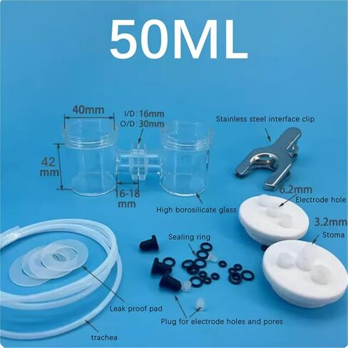 H-Type Interchangeable Membrane Electrolytic Cell Sealed Electrolytic Cell for Cup Microbial Two Chamber Reactor(Platinum Electrode) in Kuwait