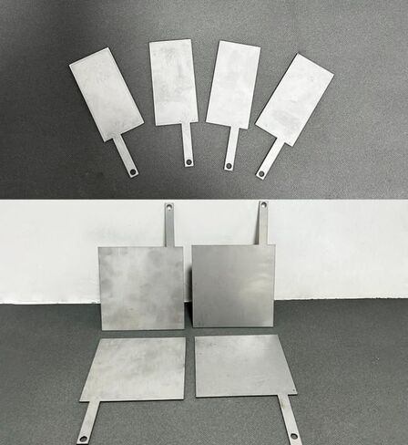1pc Metal Electrode Plate with Handle - 1mm Thick for Electrochemical Electrolysis Experiments(Stainless Steel Plate 100x100mm) in Saudi Arabia